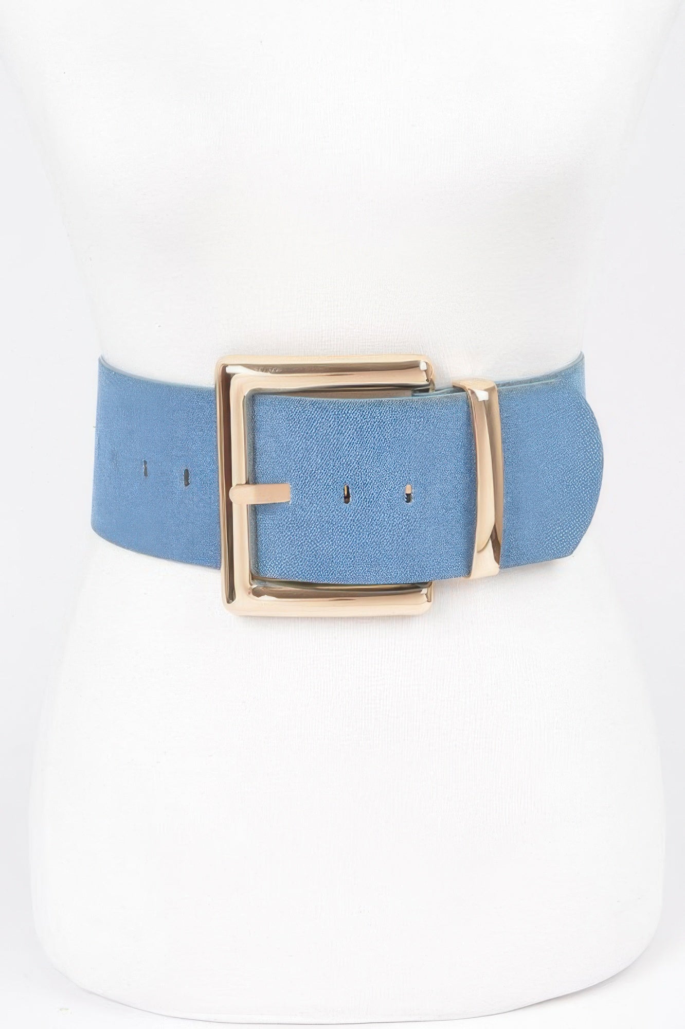 Oversized Metal Buckle Denim Waist Belt - Tigbul's Variety Fashion Shop