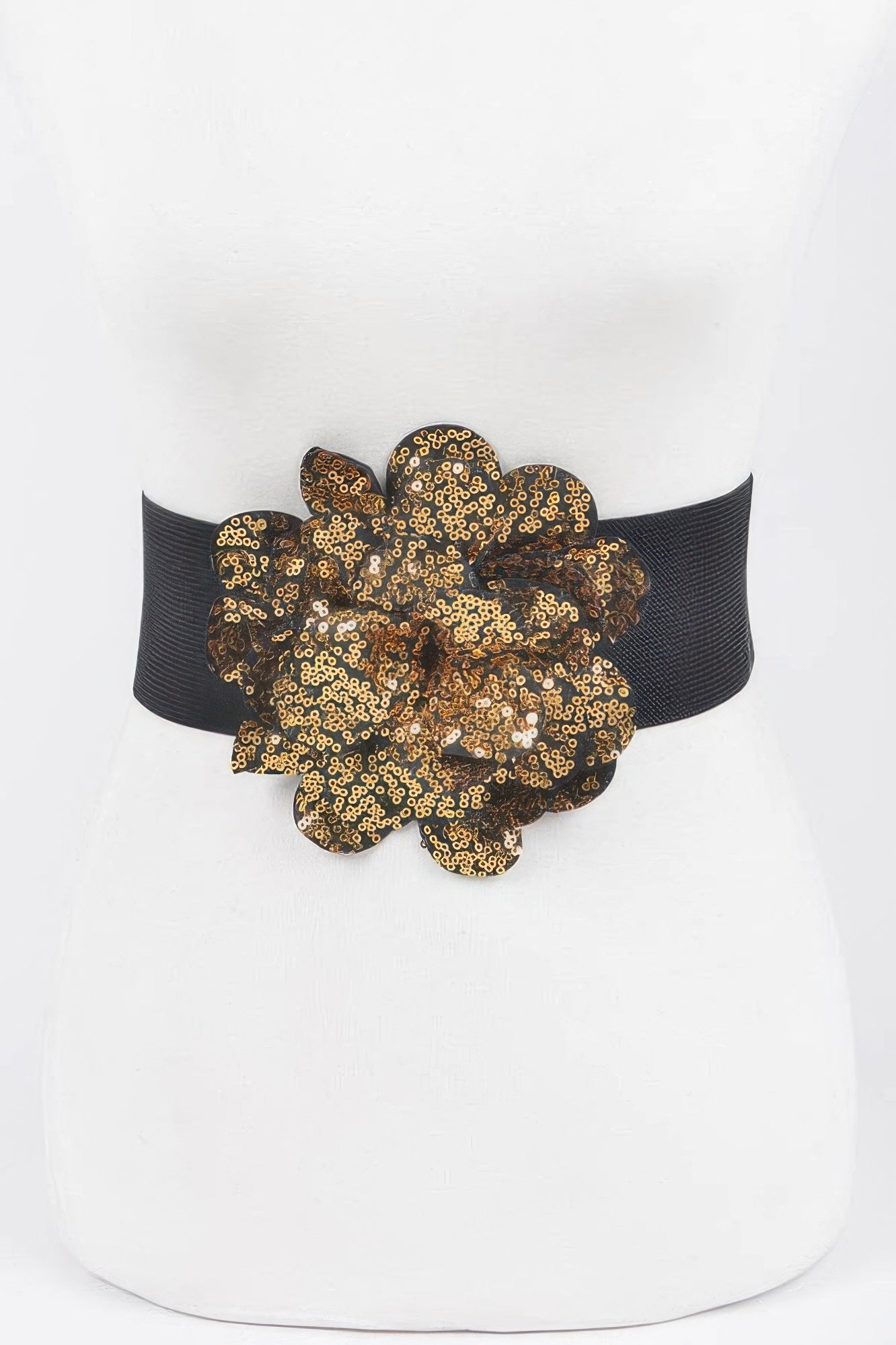 Sequins Flower Elastic Belt - Tigbul's Variety Fashion Shop