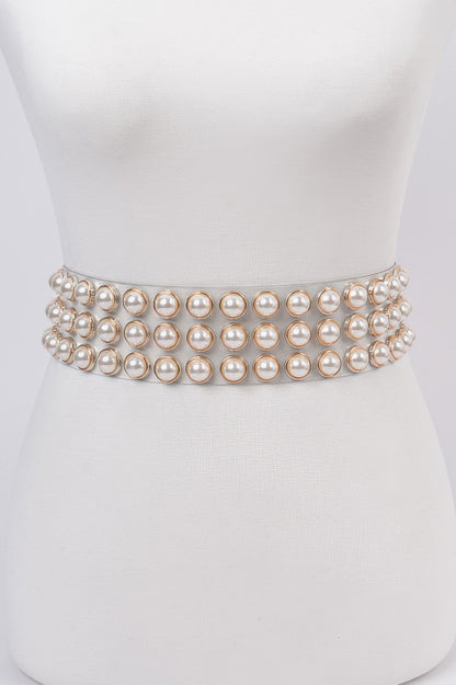 Pearl See Through Belt - Tigbul's Variety Fashion Shop