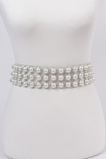 Pearl See Through Belt - Tigbul's Variety Fashion Shop