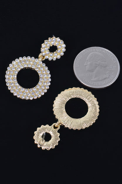 Rhinestone Dangle Earring - Tigbul's Variety Fashion Shop