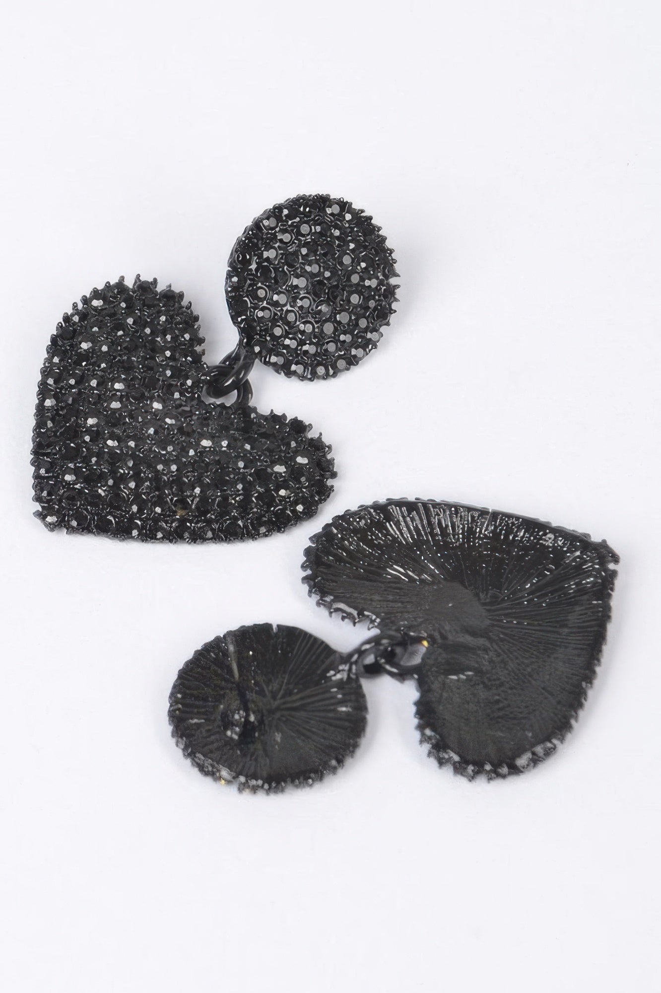 Heart Rhinestone 2" Long Drop Dangle Earrings - Tigbul's Variety Fashion Shop