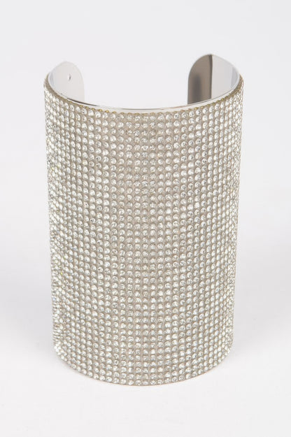 Rhinestone Metal Cuff - Tigbul's Variety Fashion Shop