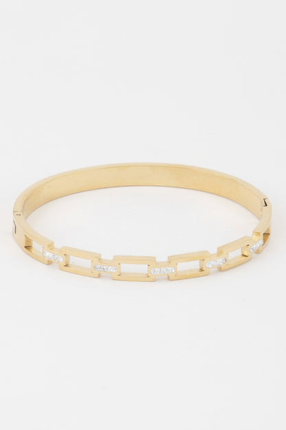 Jeweled Chain Clasp Bracelet - Tigbul's Variety Fashion Shop