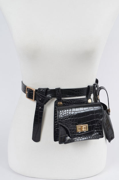 Double Mini Belt Bag - Tigbul's Variety Fashion Shop
