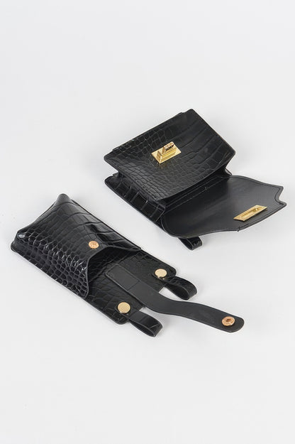 Double Mini Belt Bag - Tigbul's Variety Fashion Shop