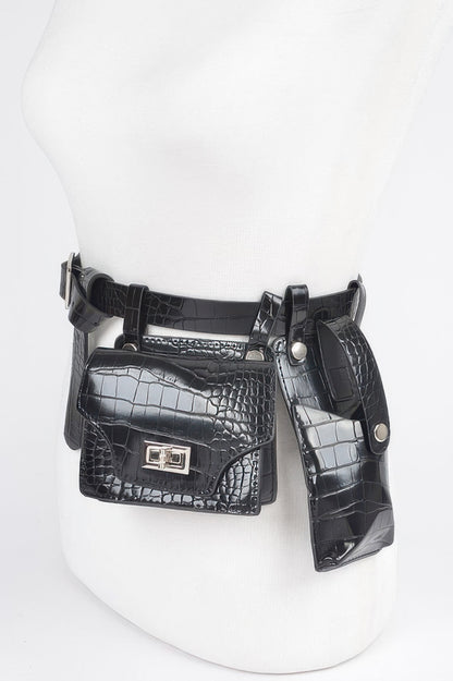 Double Mini Belt Bag - Tigbul's Variety Fashion Shop