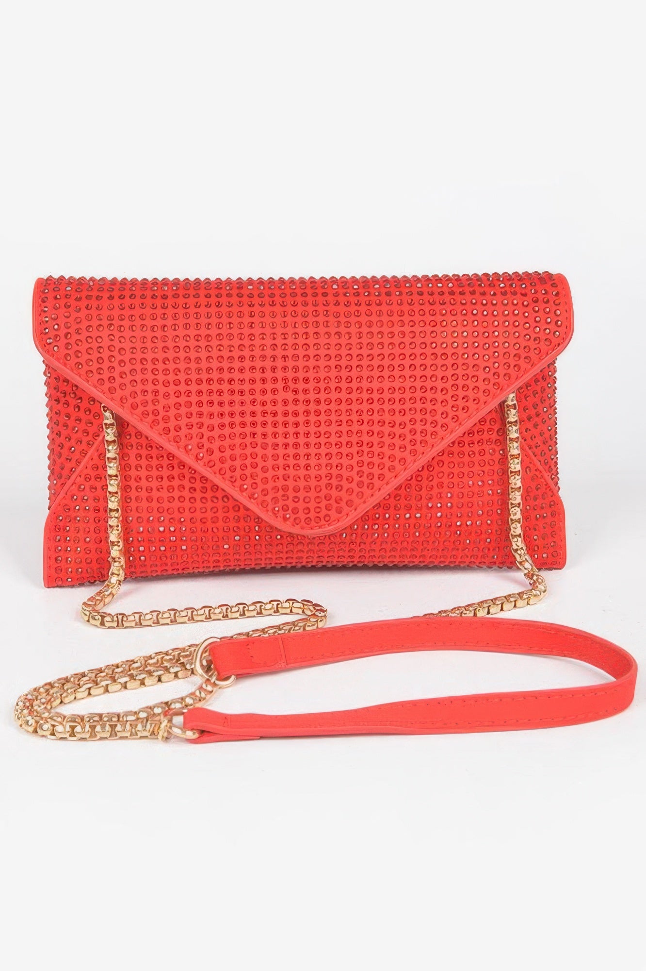 Hot Fix Rhinestones Envelope Clutch - Tigbul's Variety Fashion Shop