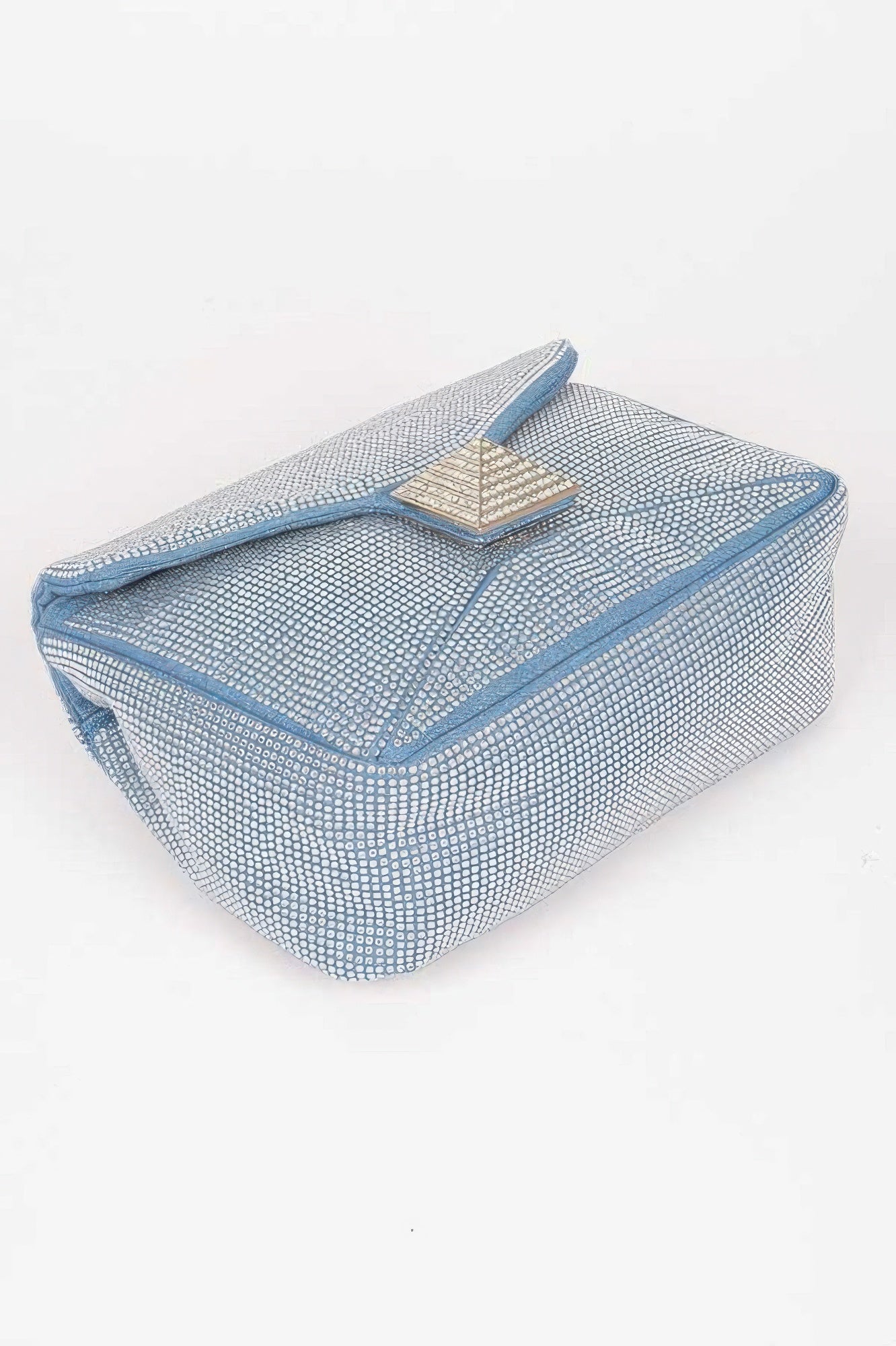 Hot Fix Rhinestone Denim Clutch - Tigbul's Variety Fashion Shop