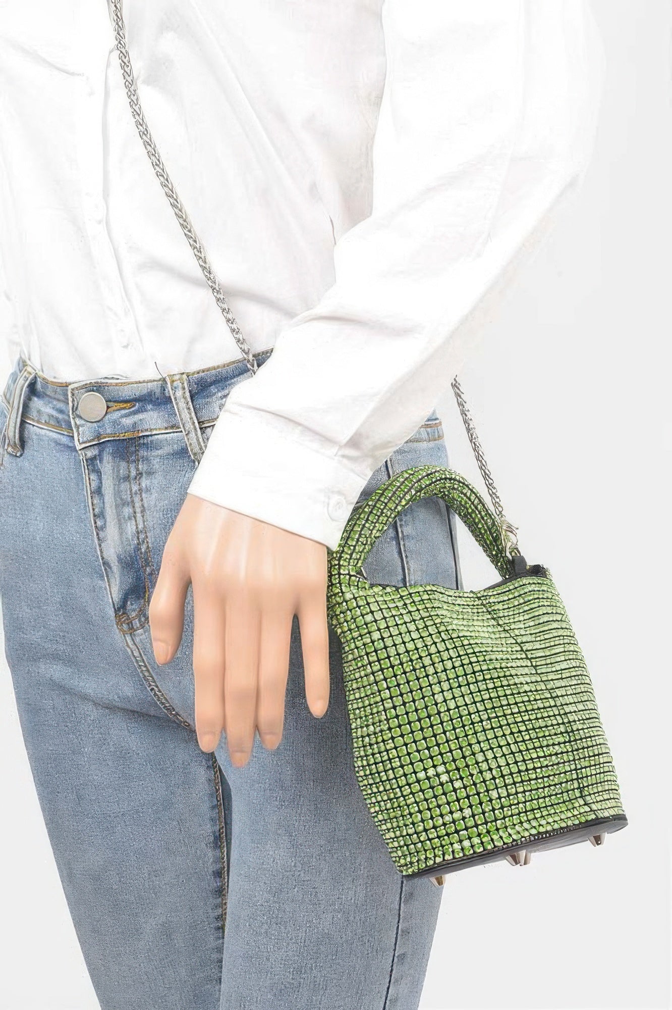 Oversized Stone Small Bucket Bag - Tigbul's Variety Fashion Shop