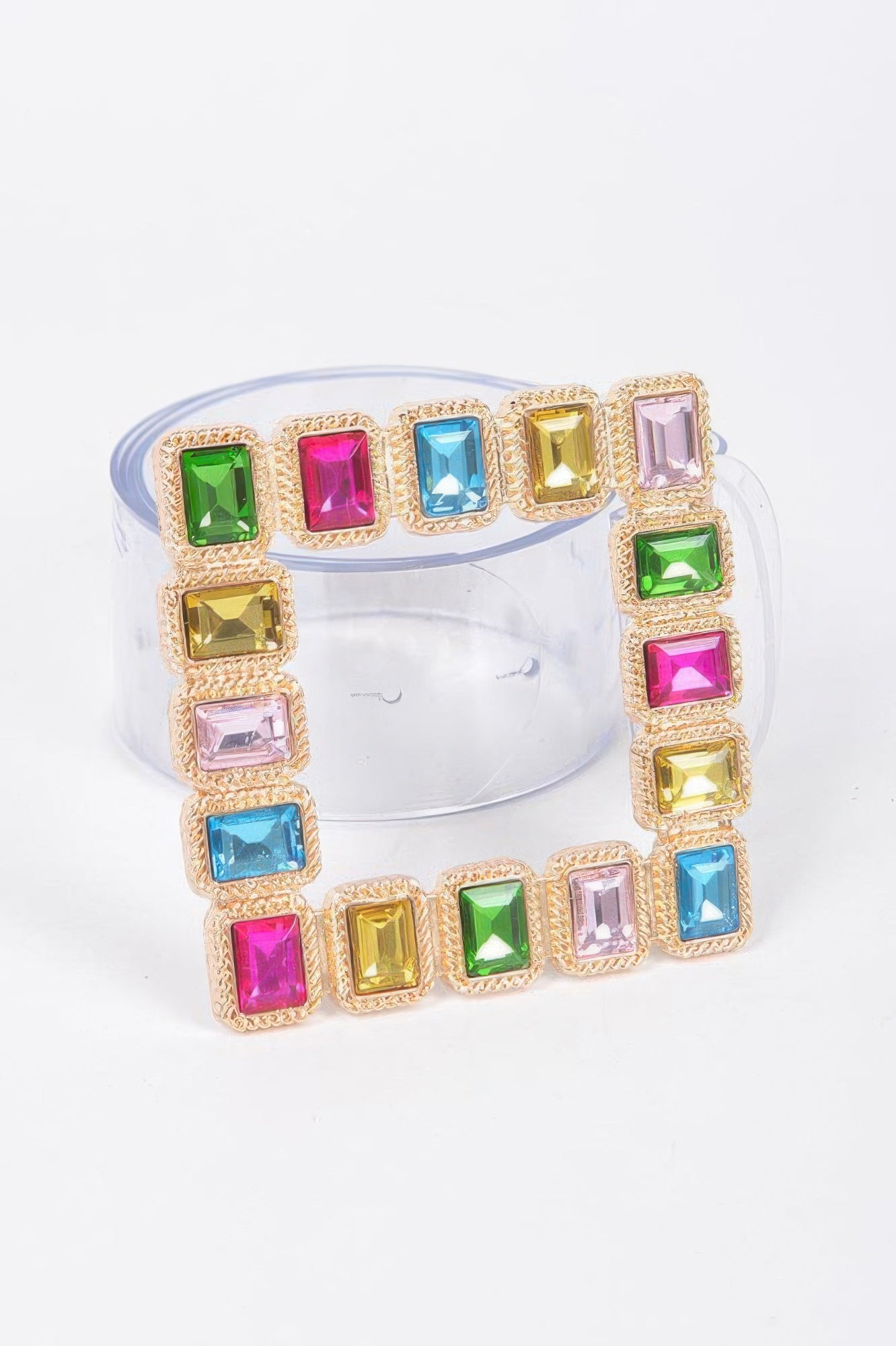 Stone Buckle Plus Size Transparent Belt - Tigbul's Variety Fashion Shop