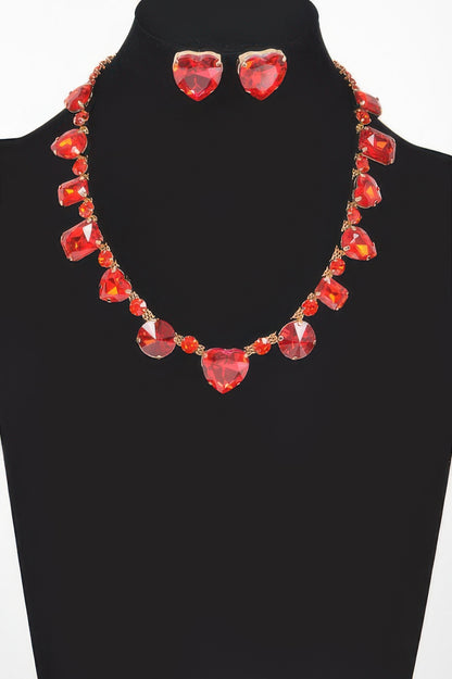 Stone Earring And Necklace Set - Tigbul's Variety Fashion Shop