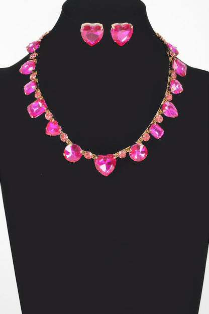 Stone Earring And Necklace Set - Tigbul's Variety Fashion Shop