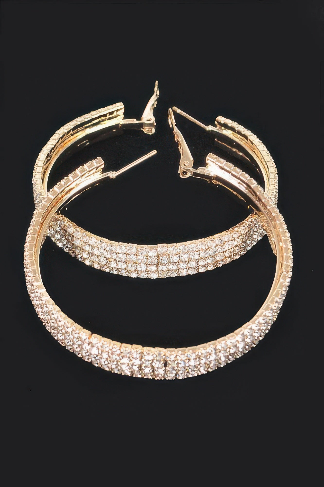 Rhinestone Hoop Earring - Tigbul's Variety Fashion Shop
