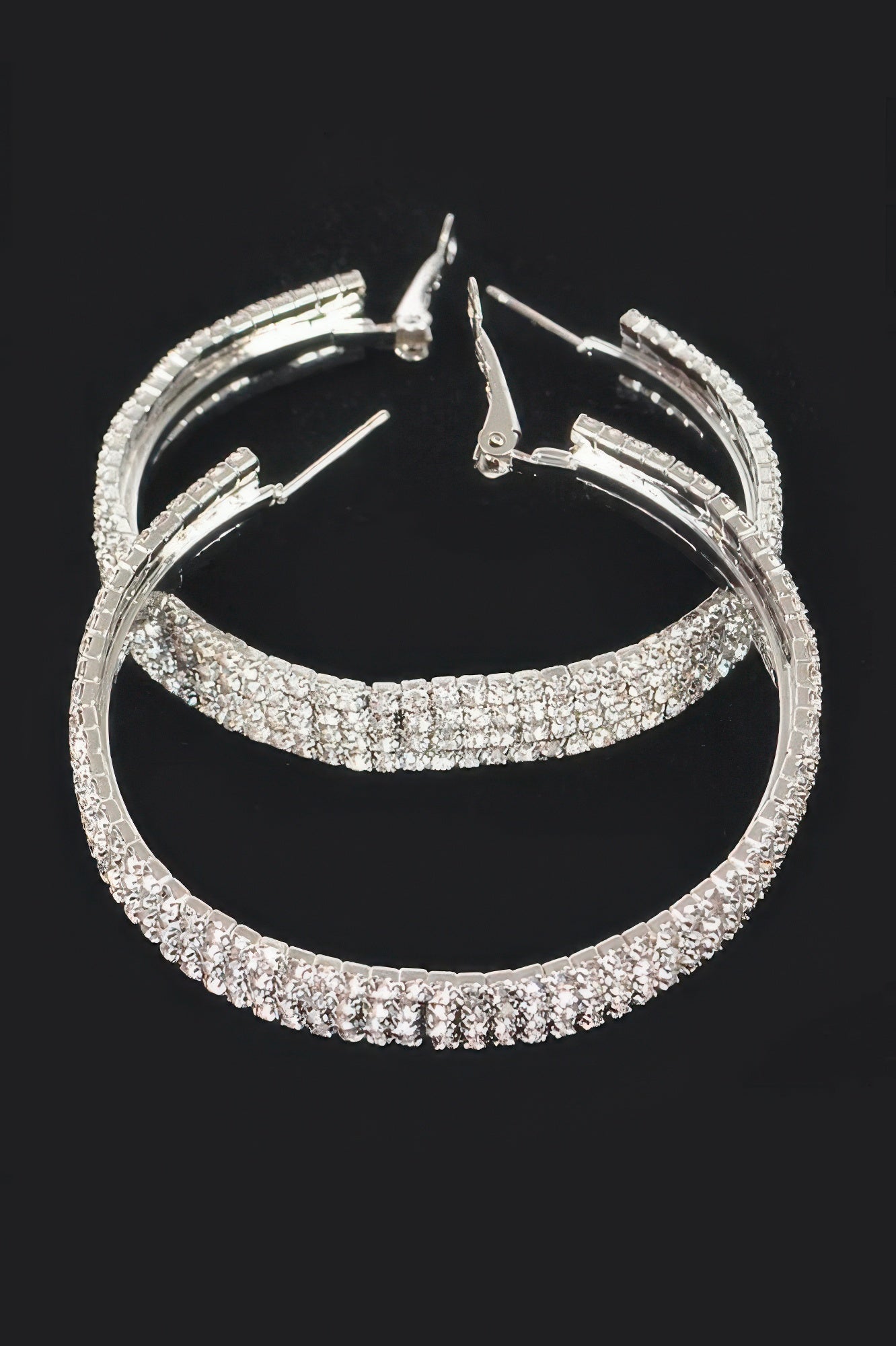 Rhinestone Hoop Earring - Tigbul's Variety Fashion Shop
