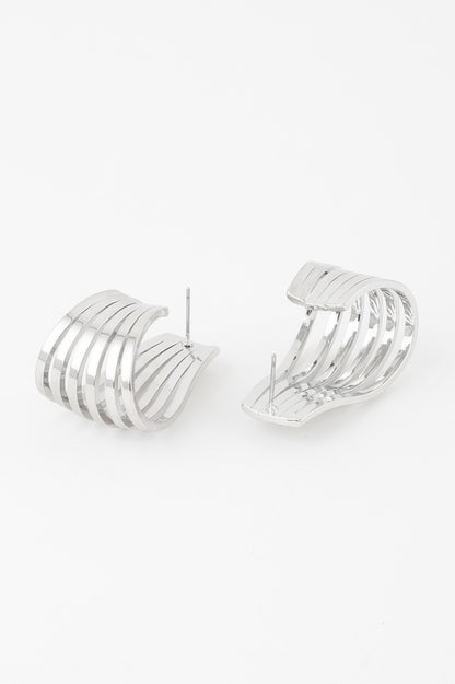 Open Cage Hoop Earrings - Tigbul's Variety Fashion Shop