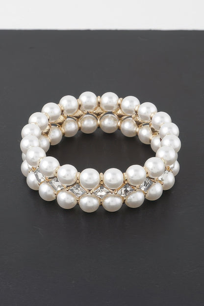 Diamond Jewel Beaded Bracelet - Tigbul's Variety Fashion Shop