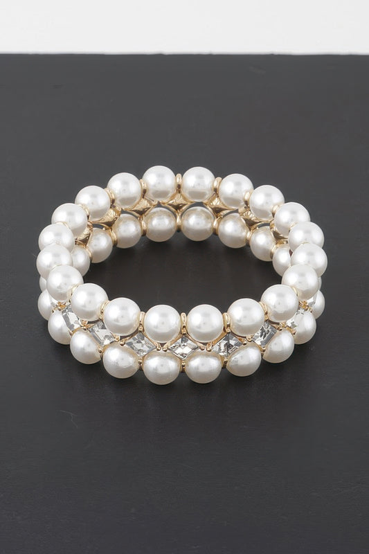 Diamond Jewel Beaded Bracelet - Tigbul's Variety Fashion Shop