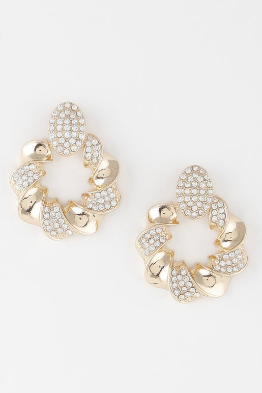 Twisted Jewel Wreath Earrings - Tigbul's Variety Fashion Shop