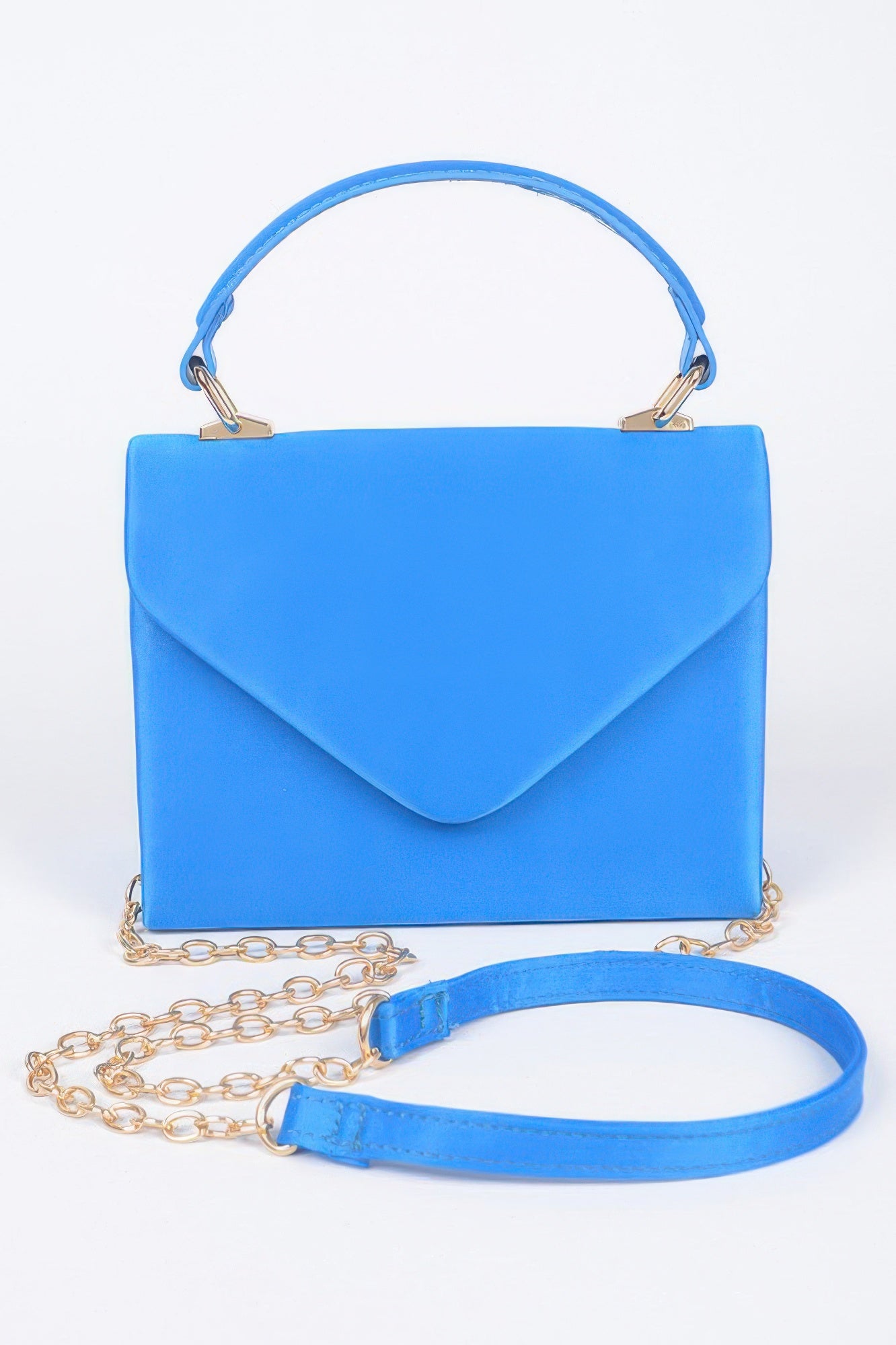 Satin Top Handle Flap Crossbody Bag - Tigbul's Variety Fashion Shop