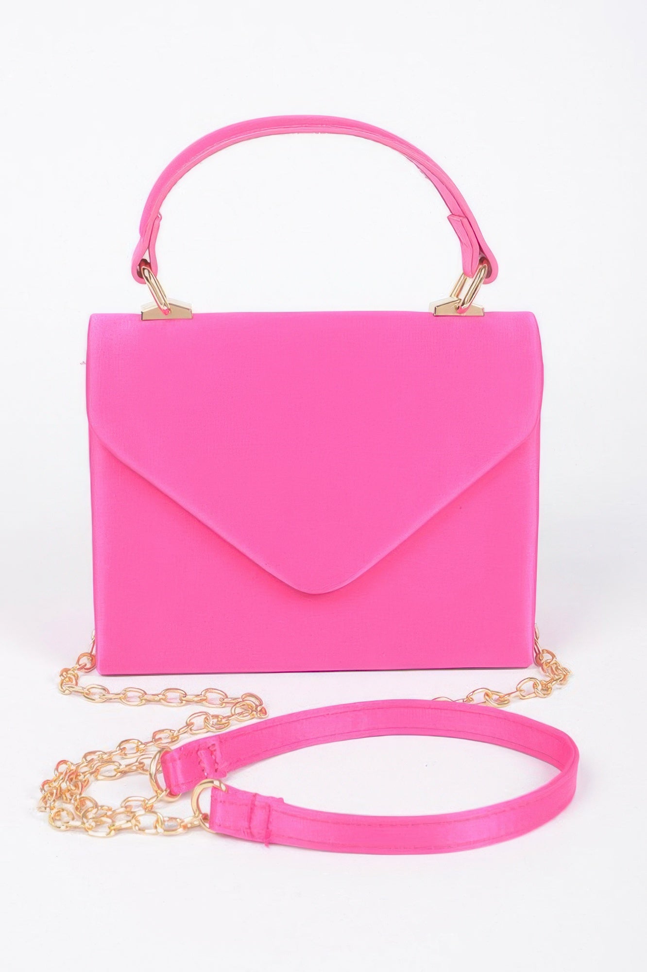 Satin Top Handle Flap Crossbody Bag - Tigbul's Variety Fashion Shop