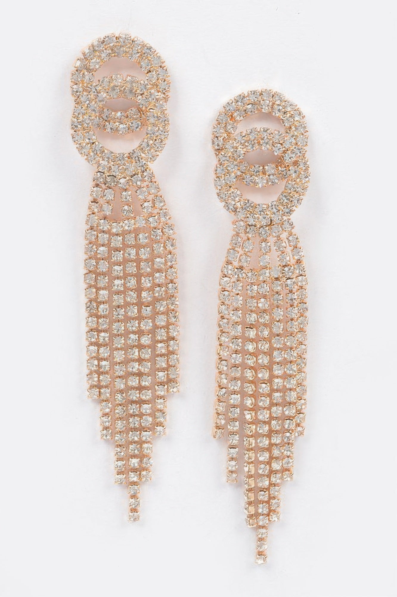 Rhinestone Fringe Earring - Tigbul's Variety Fashion Shop