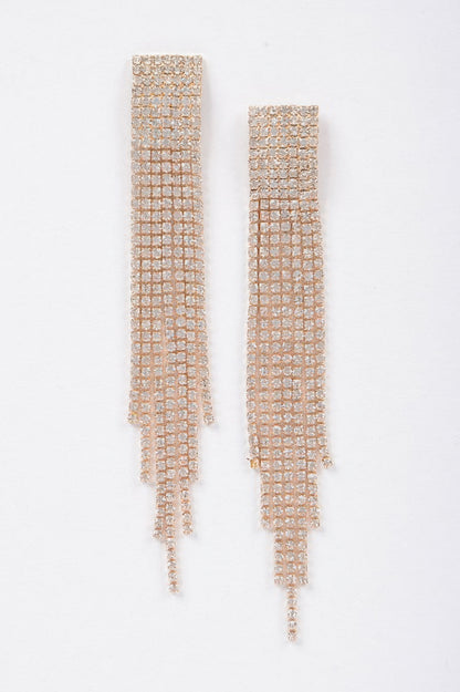 Formal Rhinestone Unique Design Earrings - Tigbul's Variety Fashion Shop