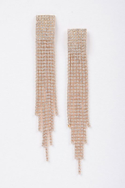 Formal Rhinestone Unique Design Earrings - Tigbul's Variety Fashion Shop