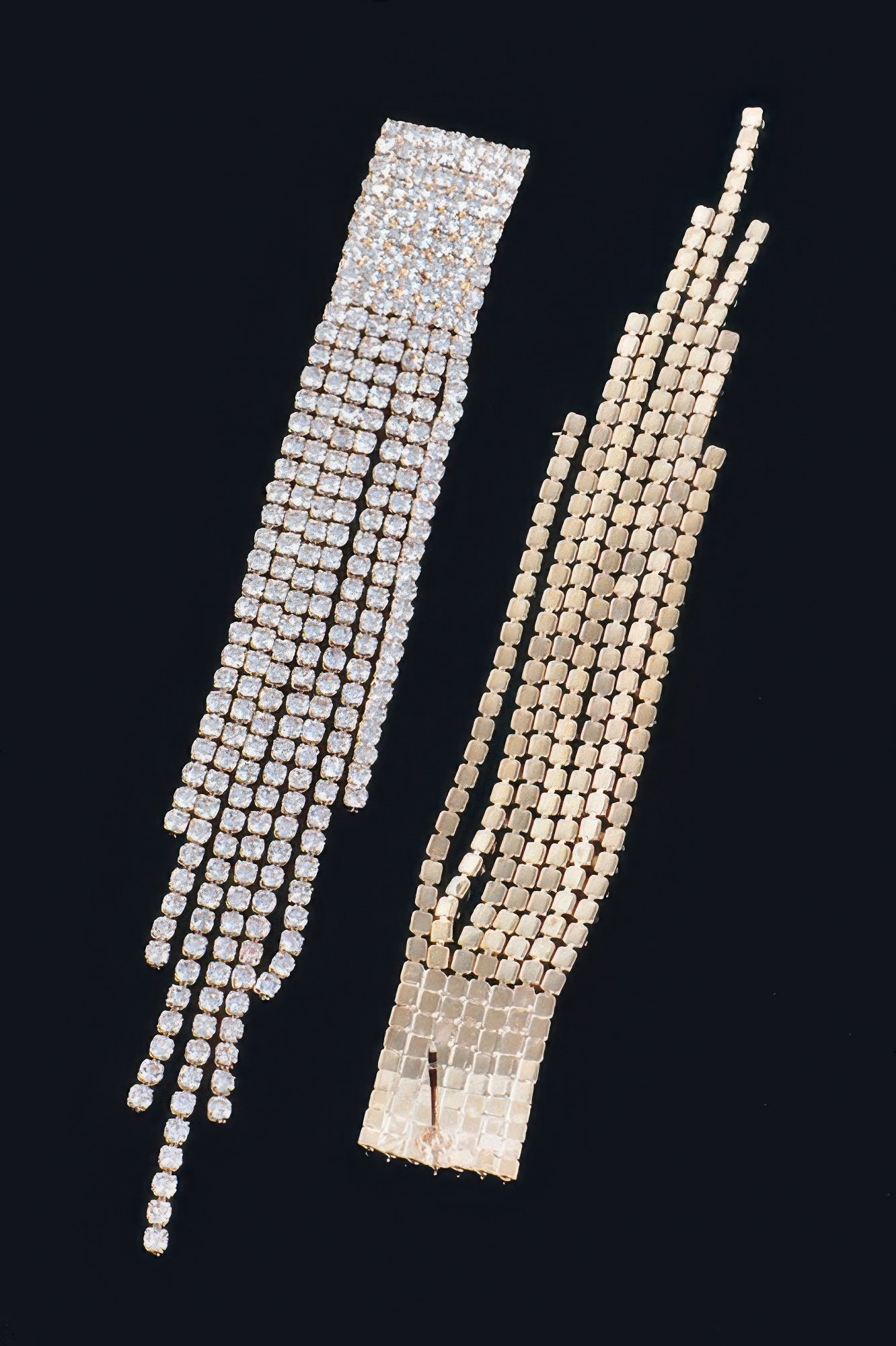 Formal Rhinestone Unique Design Earrings - Tigbul's Variety Fashion Shop