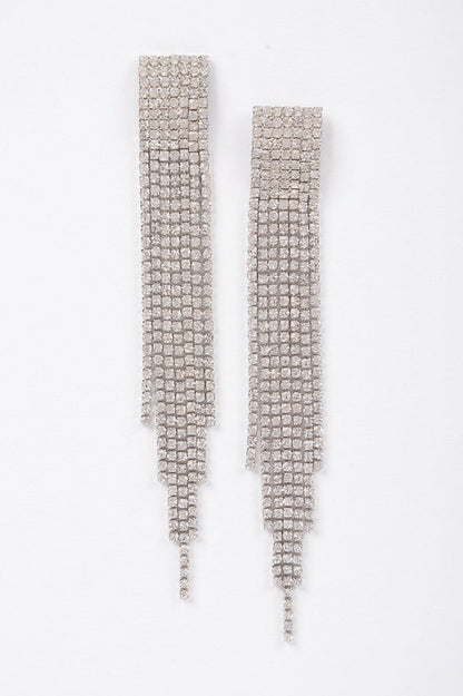 Formal Rhinestone Unique Design Earrings - Tigbul's Variety Fashion Shop