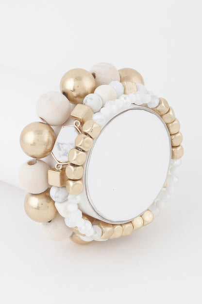 Multi Stone Beaded Bracelet - Tigbul's Variety Fashion Shop