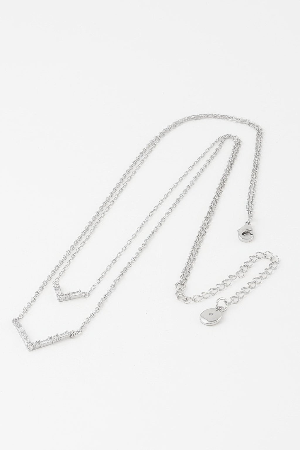 Double Crystal V Necklace - Tigbul's Variety Fashion Shop