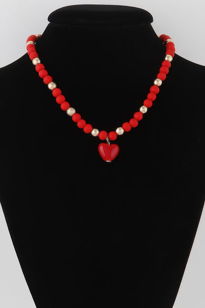 Heart Beaded Necklace - Tigbul's Variety Fashion Shop