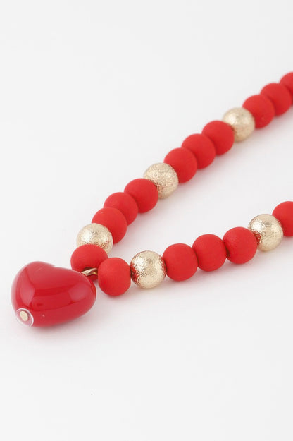 Heart Beaded Necklace - Tigbul's Variety Fashion Shop