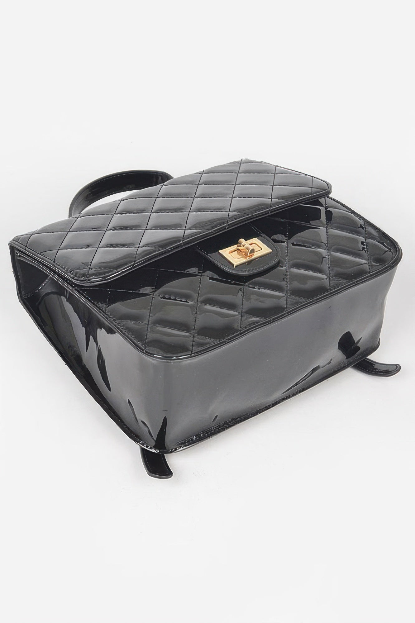 Quilted Enamel Backpack - Tigbul's Variety Fashion Shop