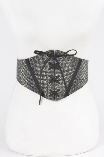 Rhinestone Corset Elastic Belt - Tigbul's Variety Fashion Shop