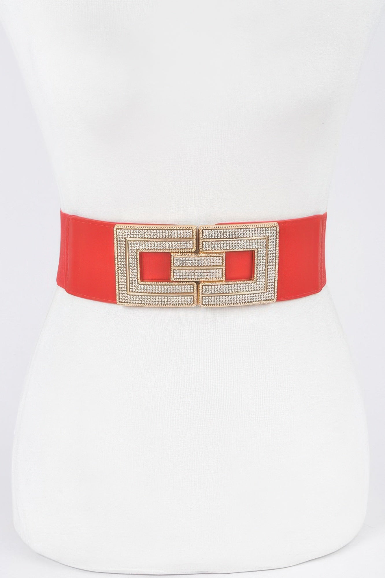 Rhinestone Buckles Elastic Belt - Tigbul's Variety Fashion Shop