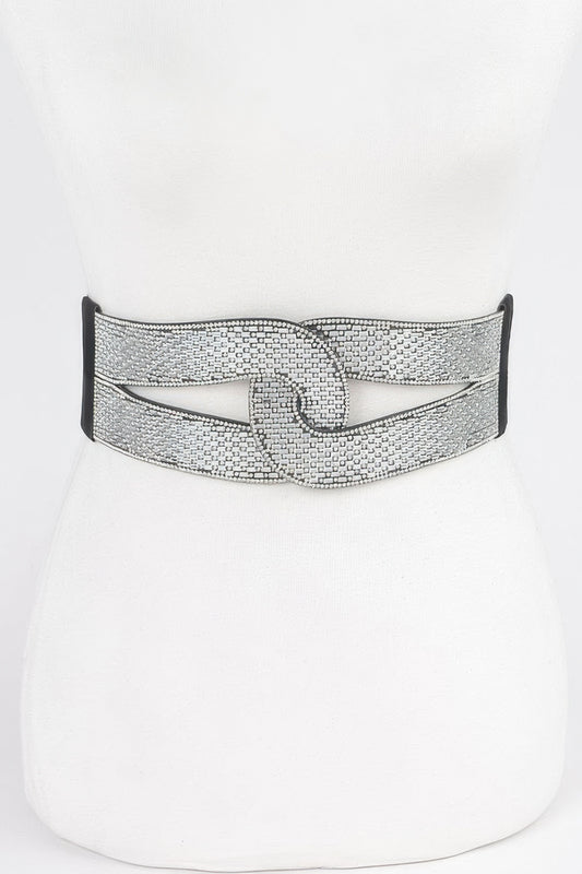 Rhinestone Plus Size Elastic Belt - Tigbul's Variety Fashion Shop