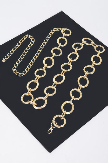 Round Chain Plus Size Belt - Tigbul's Variety Fashion Shop