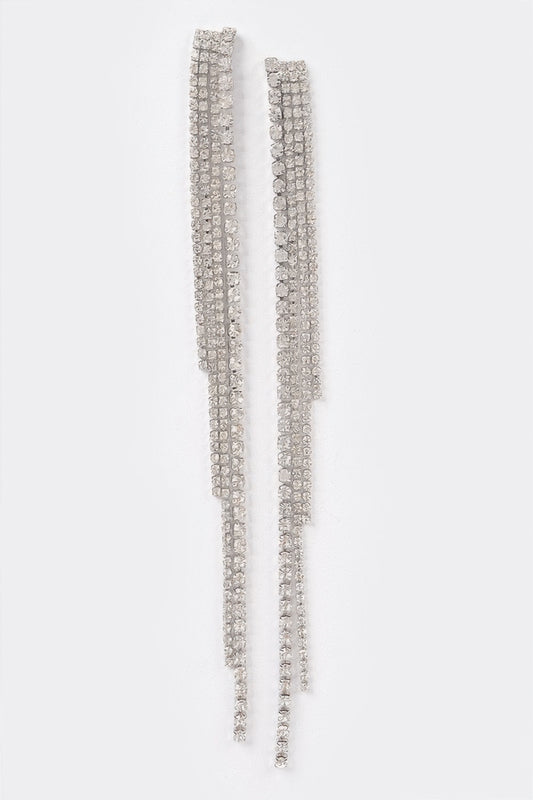 Rhinestone String Earring - Tigbul's Variety Fashion Shop