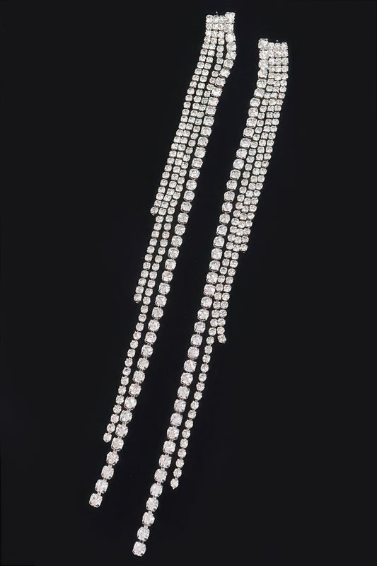 Rhinestone String Earring - Tigbul's Variety Fashion Shop