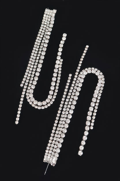 Rhinestone String Earring - Tigbul's Variety Fashion Shop