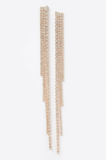 Rhinestone String Earring - Tigbul's Variety Fashion Shop