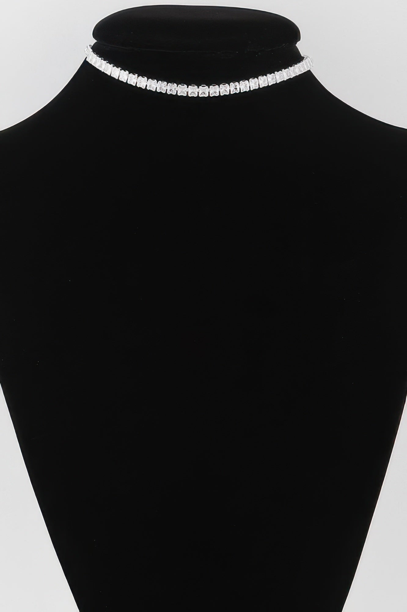 Cubic Rhinestone Choker Necklace - Tigbul's Variety Fashion Shop