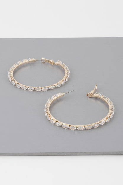 Petite Jeweled Hoop Earrings - Tigbul's Variety Fashion Shop