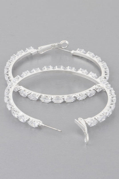 Petite Jeweled Hoop Earrings - Tigbul's Variety Fashion Shop