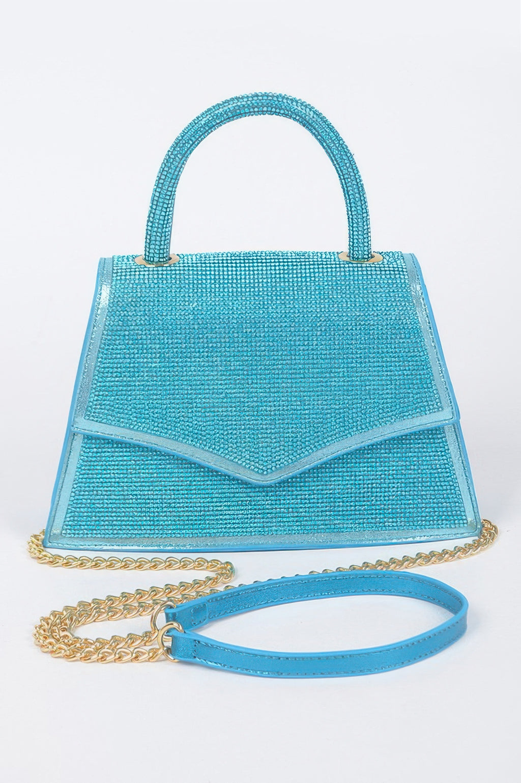 Rhinestone Top Handle Clutch - Tigbul's Variety Fashion Shop