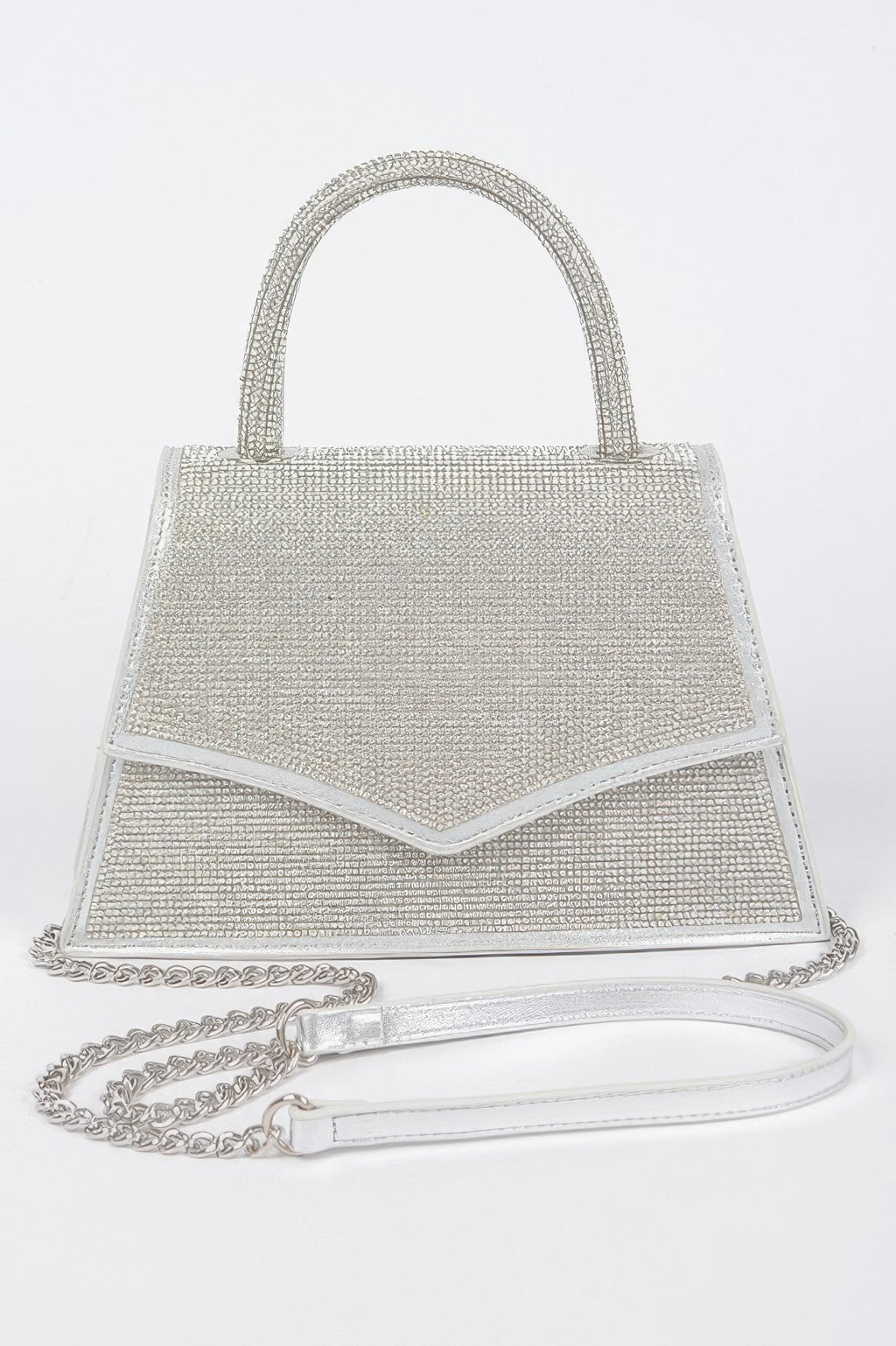 Rhinestone Top Handle Clutch - Tigbul's Variety Fashion Shop