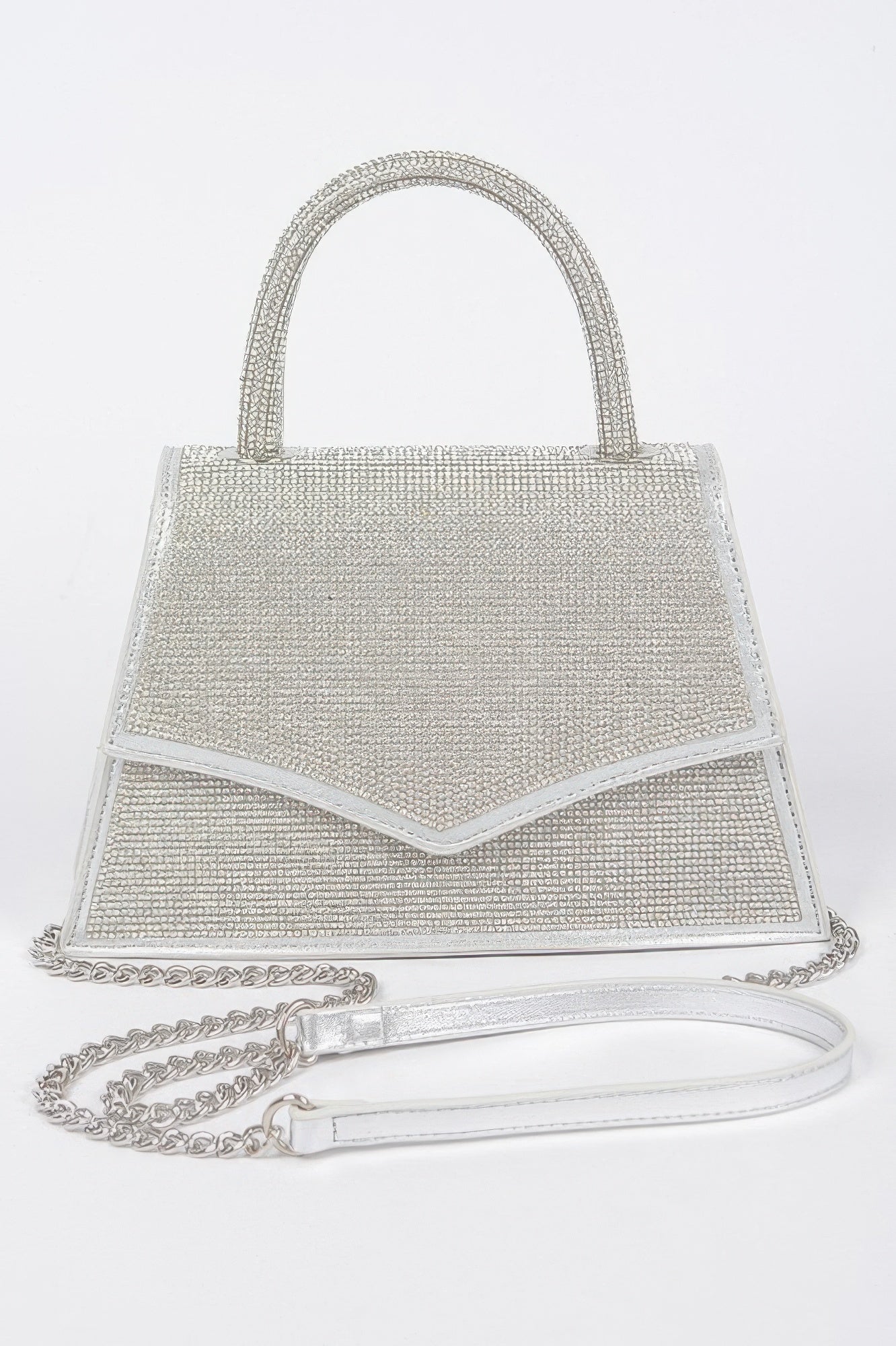Rhinestone Top Handle Clutch - Tigbul's Variety Fashion Shop