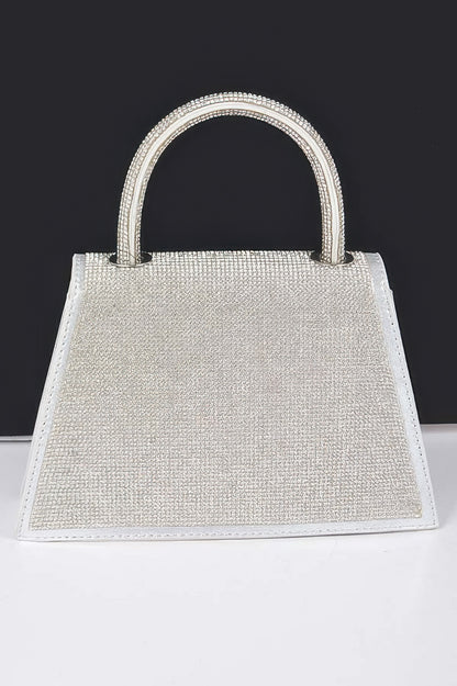 Rhinestone Top Handle Clutch - Tigbul's Variety Fashion Shop